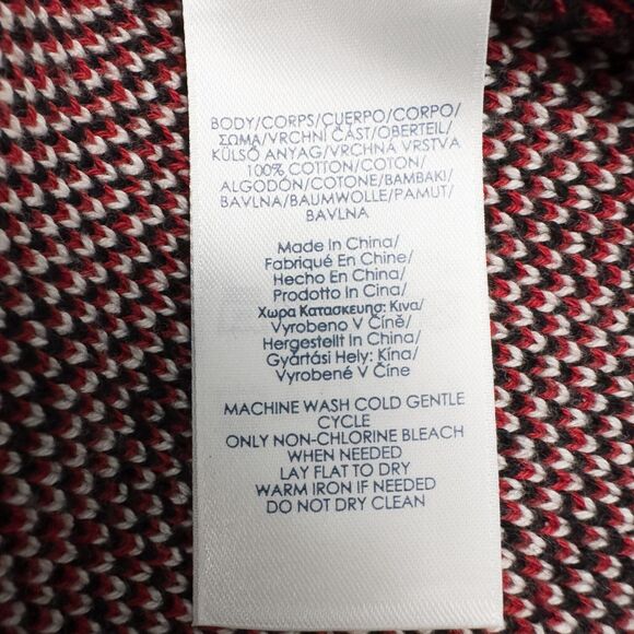 Chaps Asymmetric Zip Plaid Sweater Vest Womens 2X Cotton Knit Preppy Cabincore - Picture 14 of 15